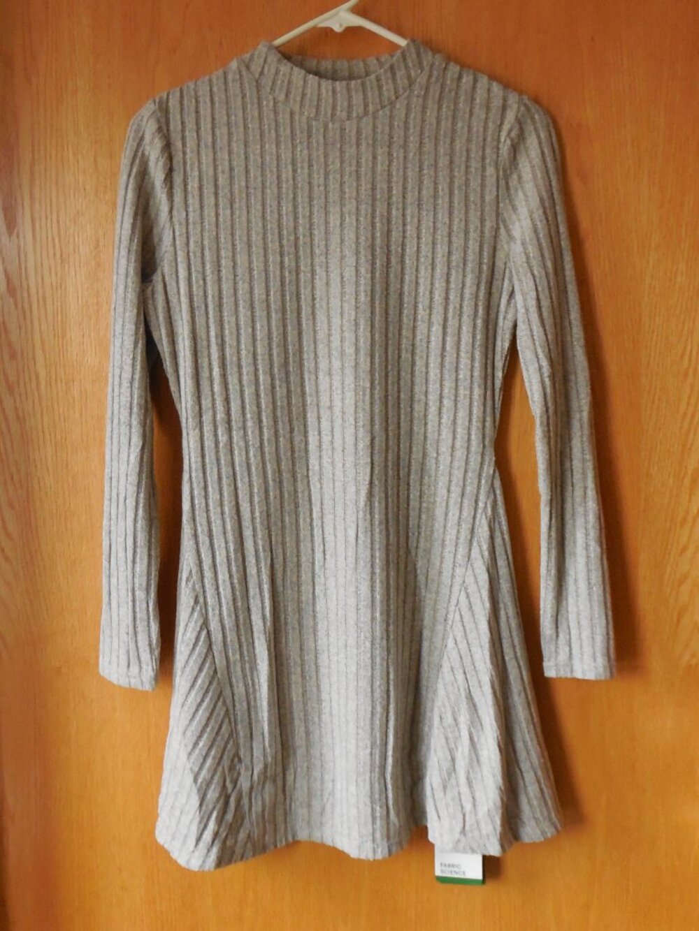 Halara Ribbed Knit Mockneck Long Sleeve Casual Mini Dress
